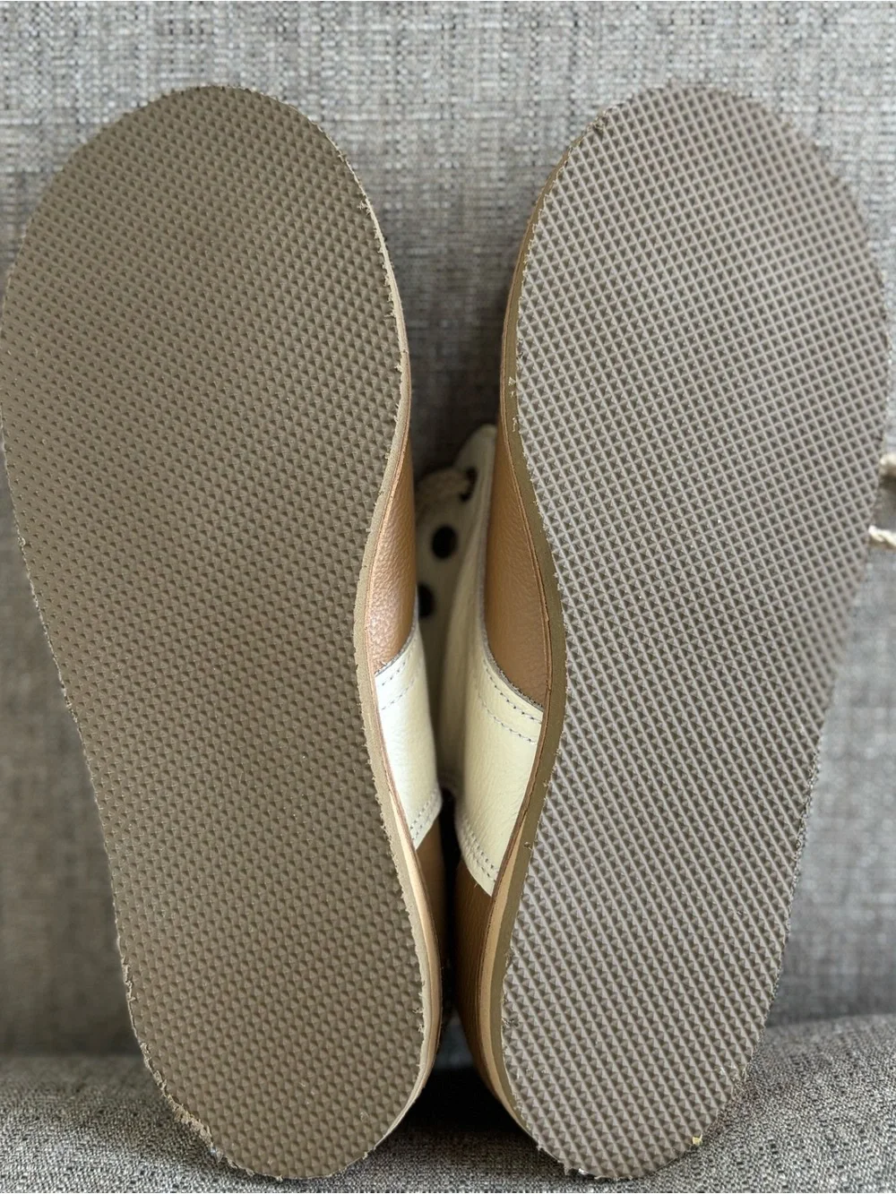 Amilio Kids Artie Tan Leather Lace-Up Saddle Shoes size 11